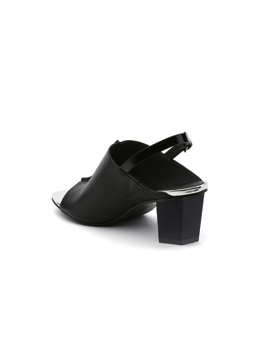 JadyRose | Chunky-Heel Leather Sandal - Black