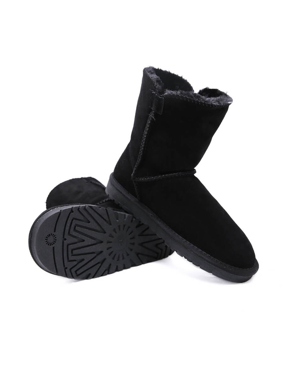 SMAIBULUN Ugg | Faux Fur-Lined Classic Side Button boots