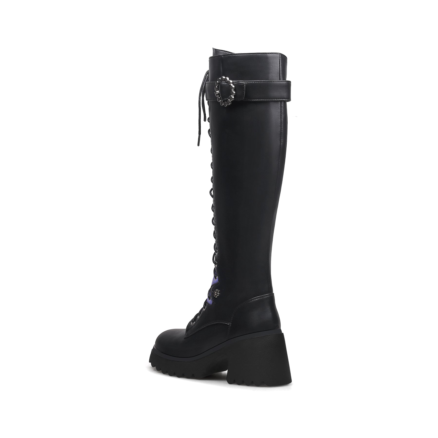 JADY ROSE | BLACK KNEE HIGH LEATHER KNIGHT BOOT