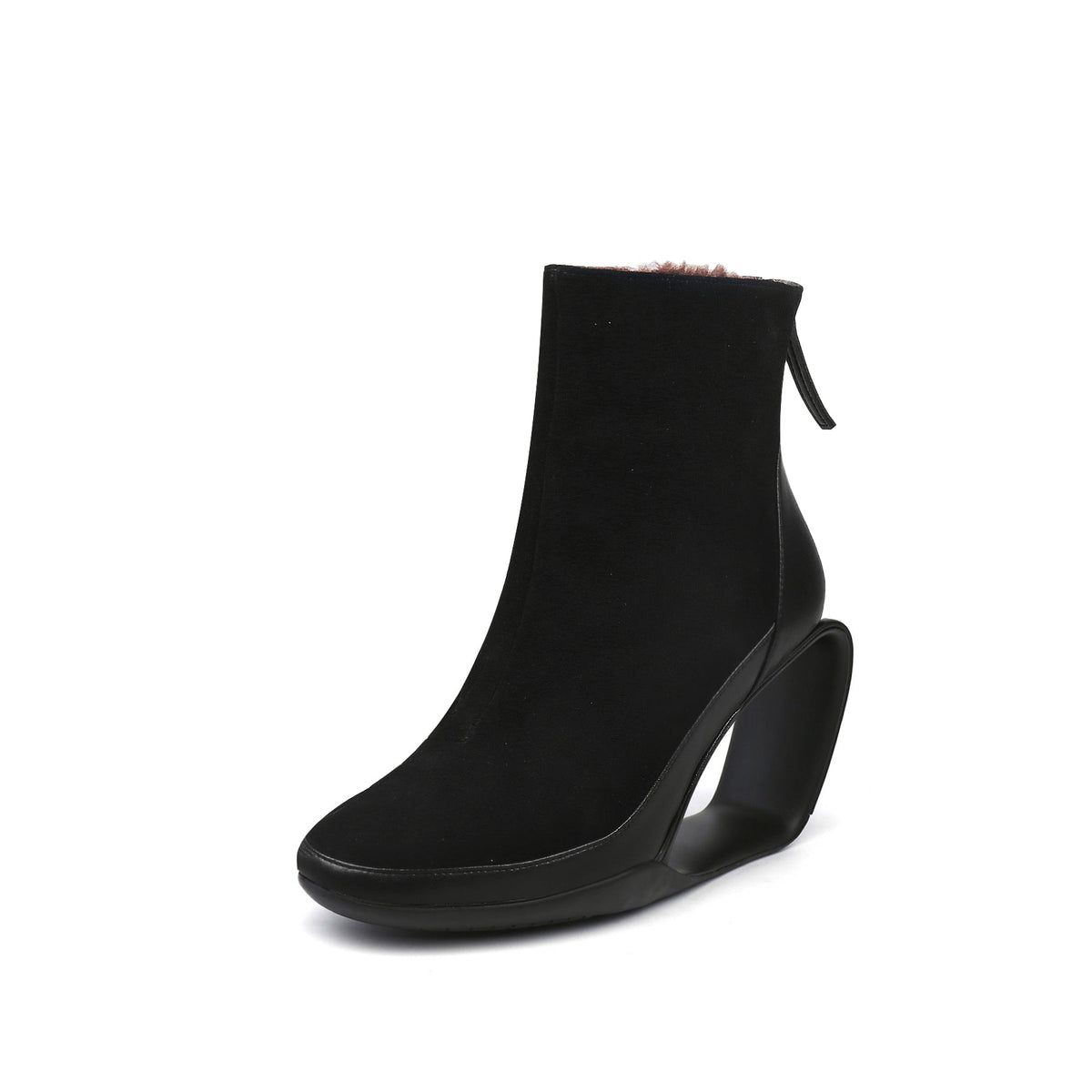 JadyRose | JR Signature Triangle Wedge-Heel Leather Boots