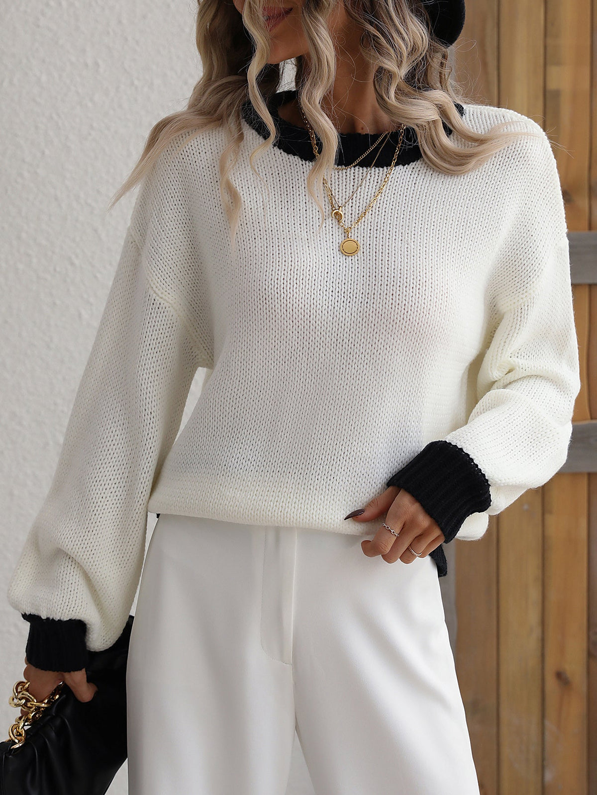 KASMERE KNIT SWEATER - CREAM