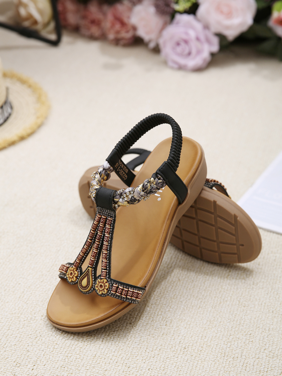 SIKETU | BOHEMIA RETRO EMBELLISHED SLINGBACK