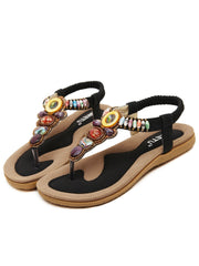 SIKETU | BLACK BEADED SANDAL