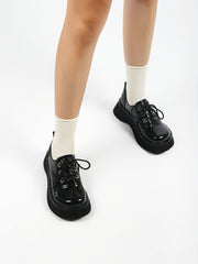 JADYROSE | PLATFORM LEATHER OXFORD BLACK