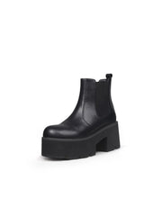 JadyRose | Chunky Heel Genuine Leather Chelsea Boots