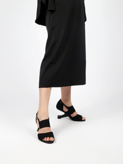 JADYROSE | ELEVATOR HEEL PEEP TOE SANDAL BLACK