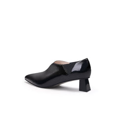 JADY ROSE | SHARP TOE LEATHER PUMP - BLACK