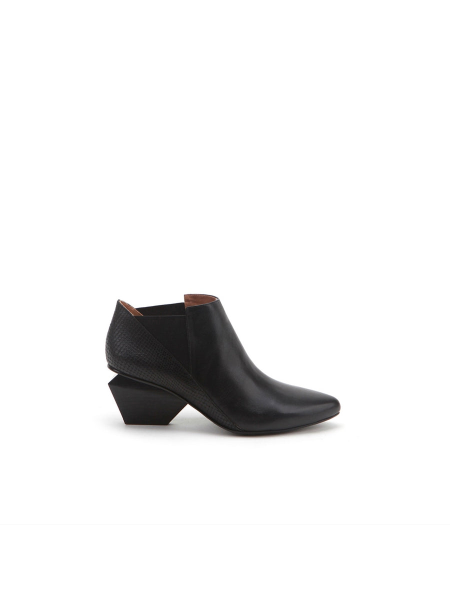 JadyRose | Structural-Heel Black Genuine Leather Boot