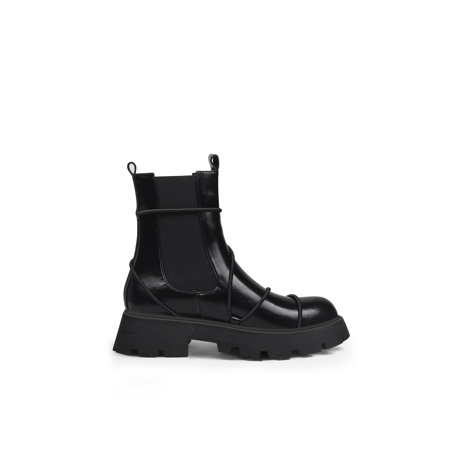 JADY ROSE | BAN OVER LEATHER CHELSEA BOOT - BLACK