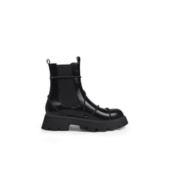 JADY ROSE | BAN OVER LEATHER CHELSEA BOOT - BLACK