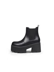 JadyRose | Chunky Heel Genuine Leather Chelsea Boots