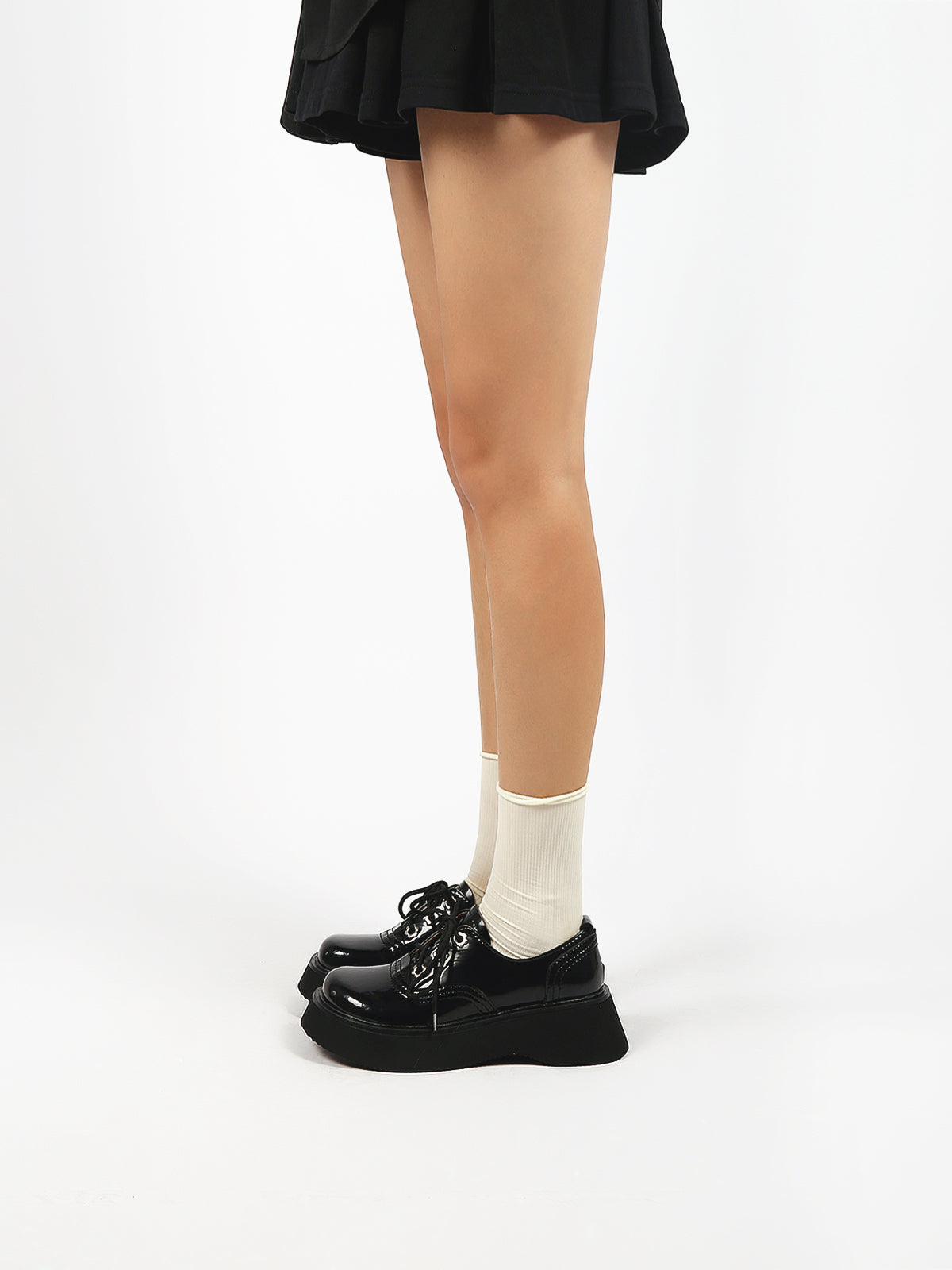 JADYROSE | PLATFORM LEATHER OXFORD BLACK