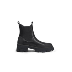 JADY ROSE | LUG SOLE LEATHER CHELSEA BOOTIE BLACK