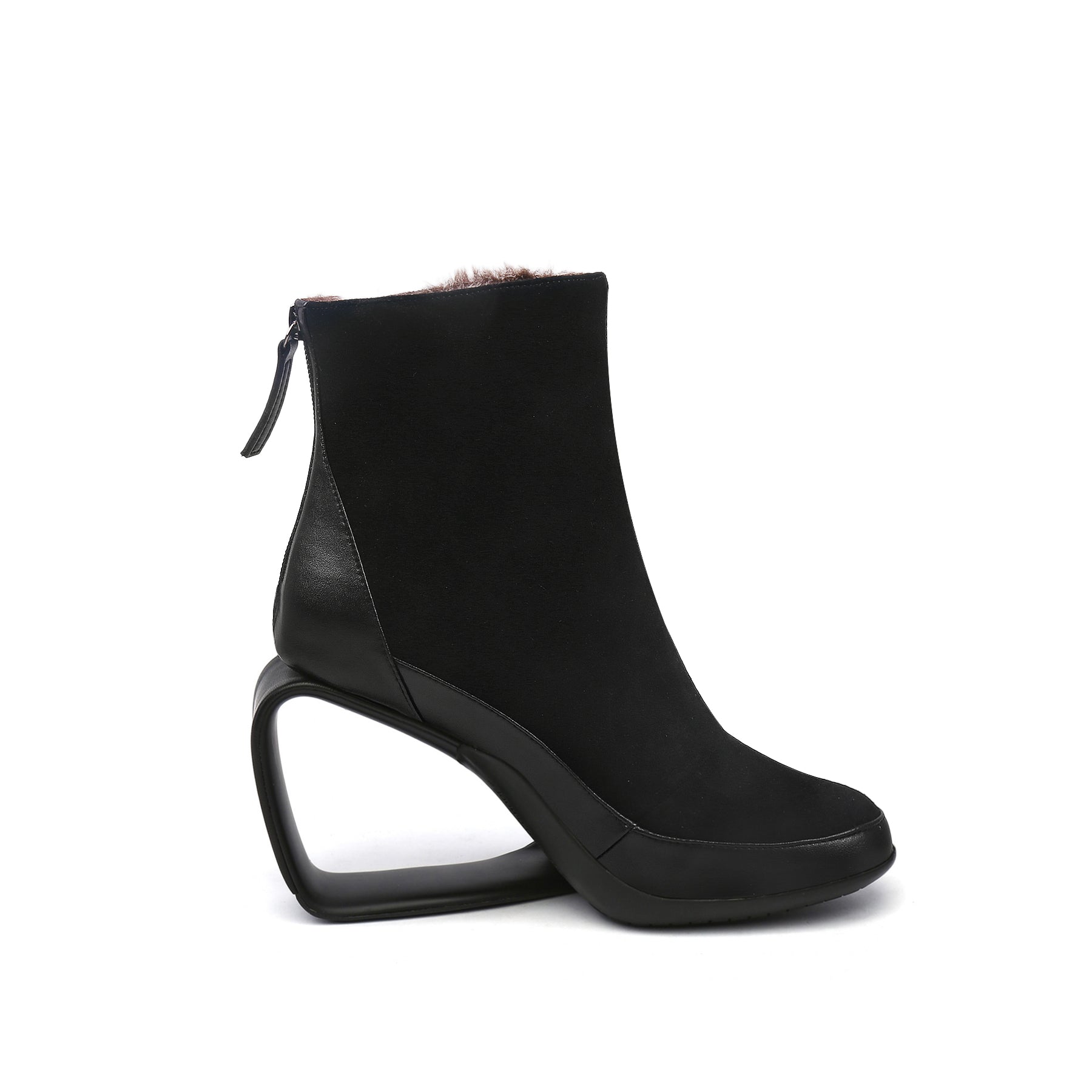 JadyRose | JR Signature Triangle Wedge-Heel Leather Boots