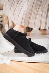 SMAIBULUN Ugg | Faux-Fur-Lined Suede Tasman Ankle Boot - Black