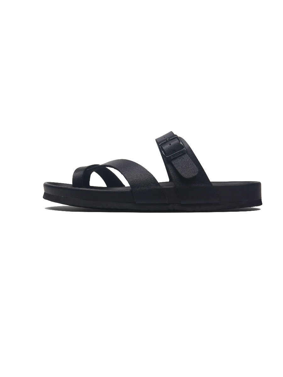 MAIBULUN | BLACK FOOTBED SANDAL