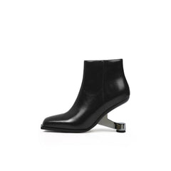 JADY ROSE | ELEVATOR HEEL LEATHER BOOTIE BLACK