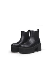 JadyRose | Chunky Heel Genuine Leather Chelsea Boots