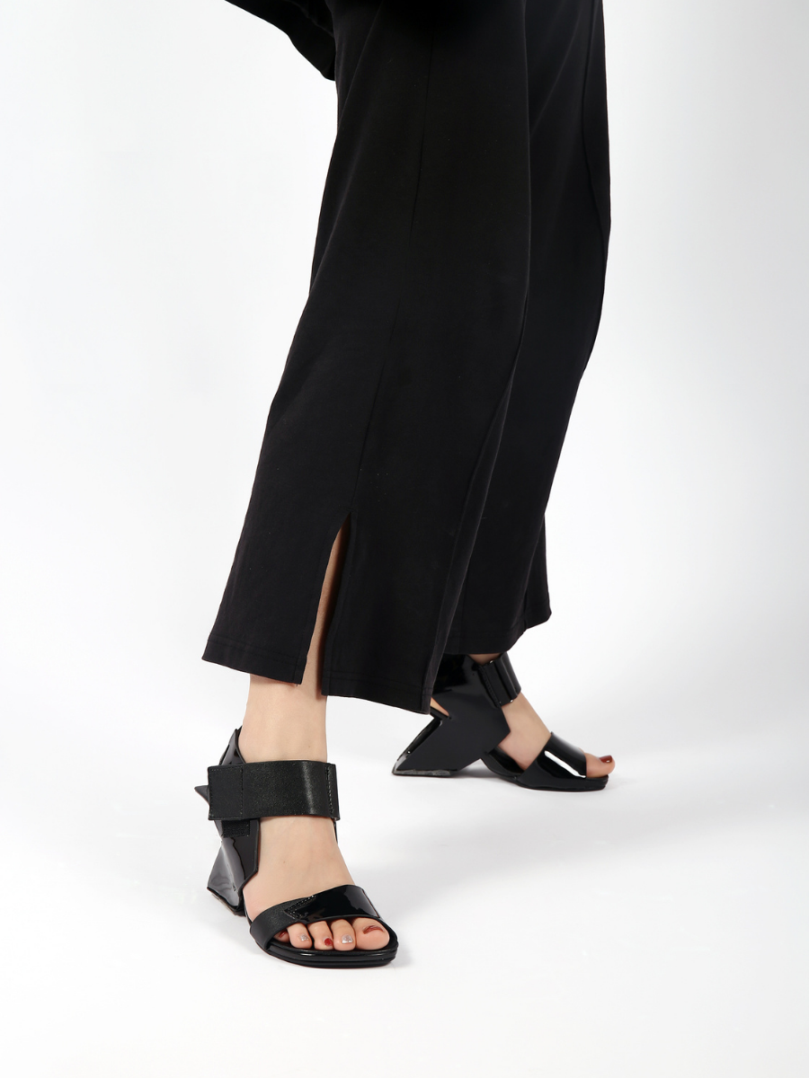 JADYROSE | TASH SLINGBACK BLACK LEATHER HEEL