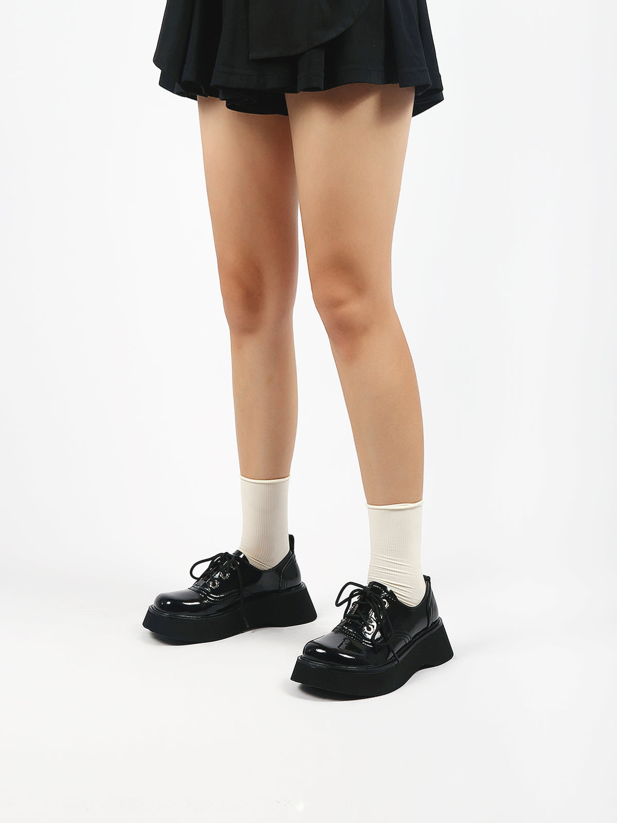 JADYROSE | PLATFORM LEATHER OXFORD BLACK