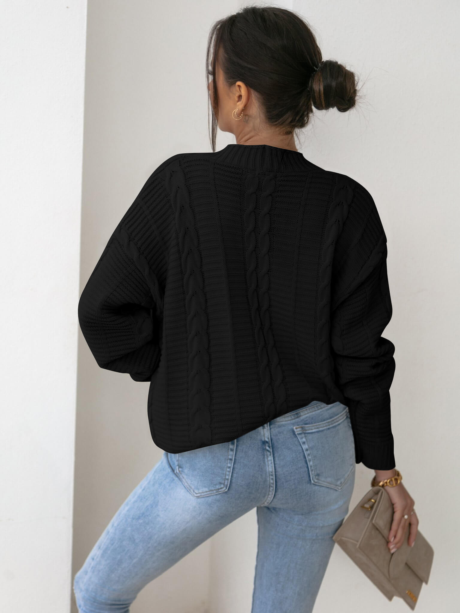 RACHAEL KNIT CARDIGAN - BLACK