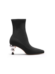 JadyRose | Aladdin Lamp Heel Stretch Upper Sock Boot - Black