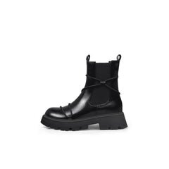 JADY ROSE | BAN OVER LEATHER CHELSEA BOOT - BLACK