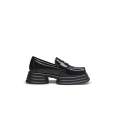 JADYROSE | GLOSSY AGNELLE LEATHER LOAFER BLACK