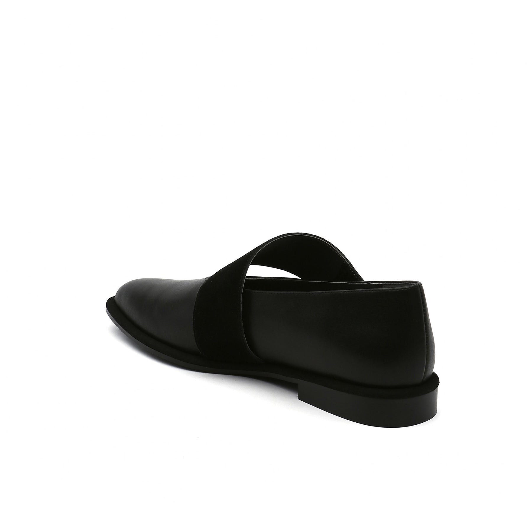 JADY ROSE | SIMPLE AS COMFORT LEATHER FLAT - BLACK