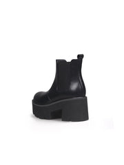 JadyRose | Chunky Heel Genuine Leather Chelsea Boots