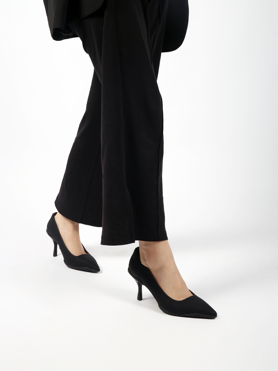 JADYROSE | CASPERE BLACK LEATHER STILETTOS