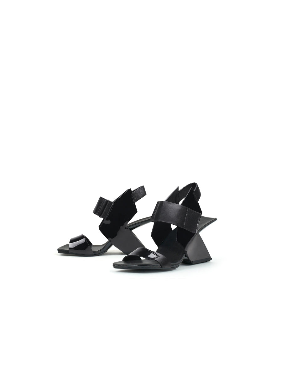 JADYROSE | TASH SLINGBACK BLACK LEATHER HEEL