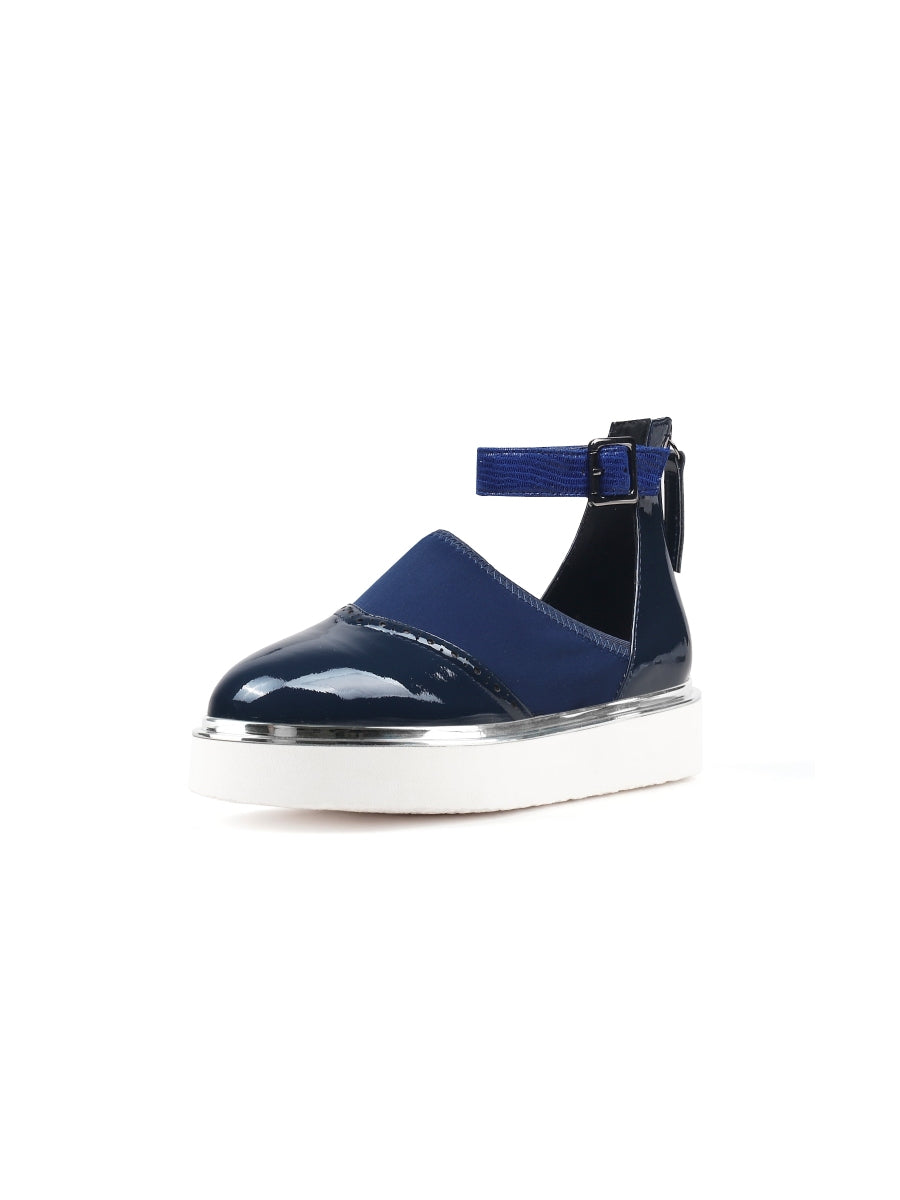 JADYROSE | TULIP ANKLE STRAP NAVY OXFORD SANDAL