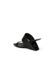 JadyRose | Signature Open-Heel Leather Slide Sandal - Black