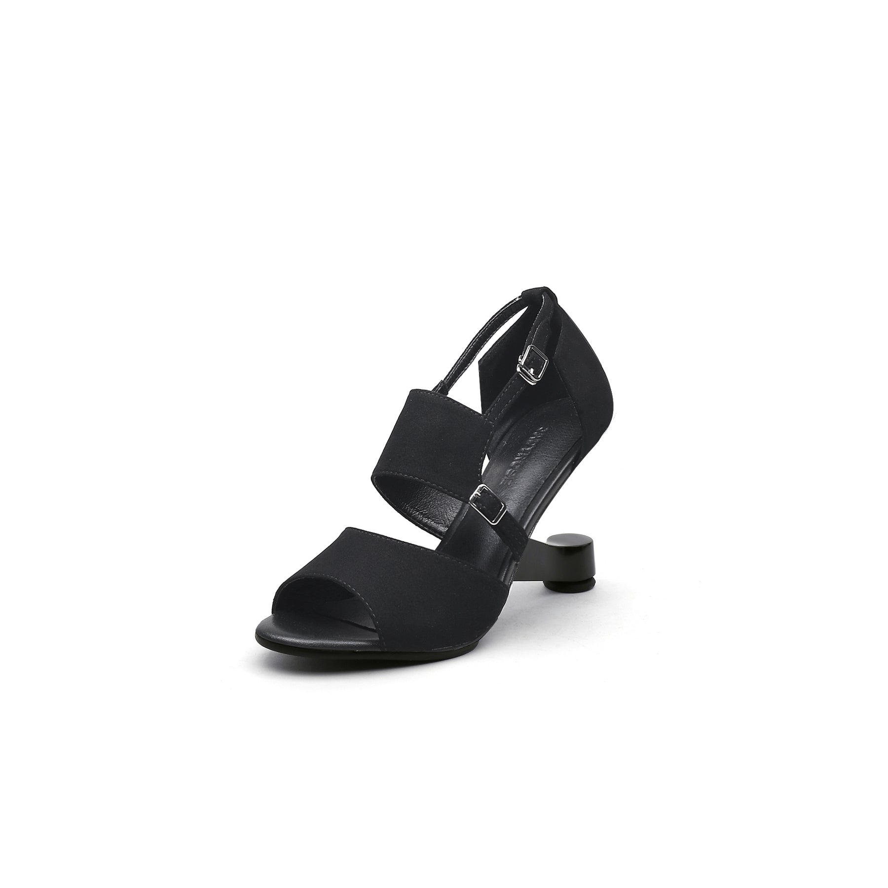 JADYROSE | ELEVATOR HEEL PEEP TOE SANDAL BLACK