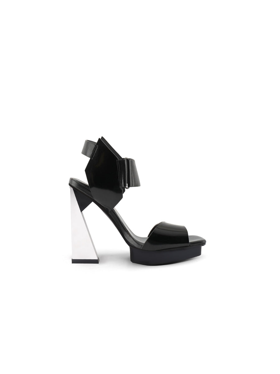 JADYROSE | TIKOYA BLACK LEATHER HEEL