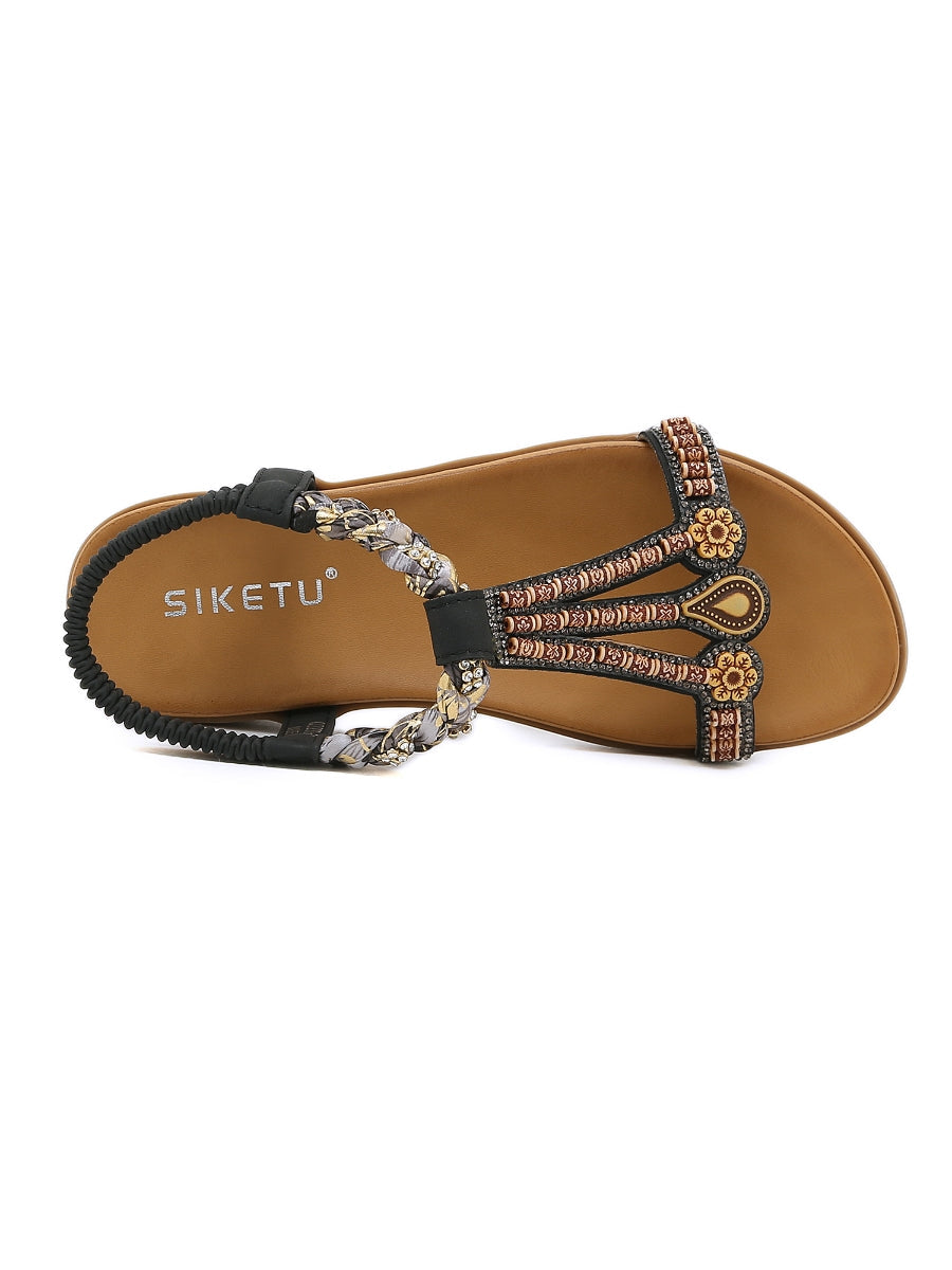 SIKETU | BOHEMIA RETRO EMBELLISHED SLINGBACK