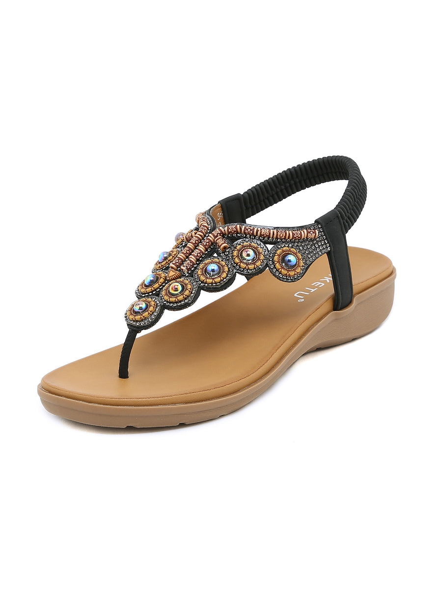 SIKETU | VINTAGE V-STRAP RHINESTONE SANDAL