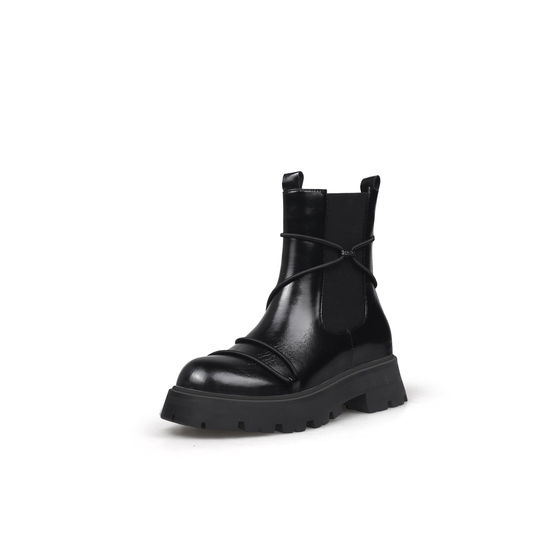 JADY ROSE | BAN OVER LEATHER CHELSEA BOOT - BLACK