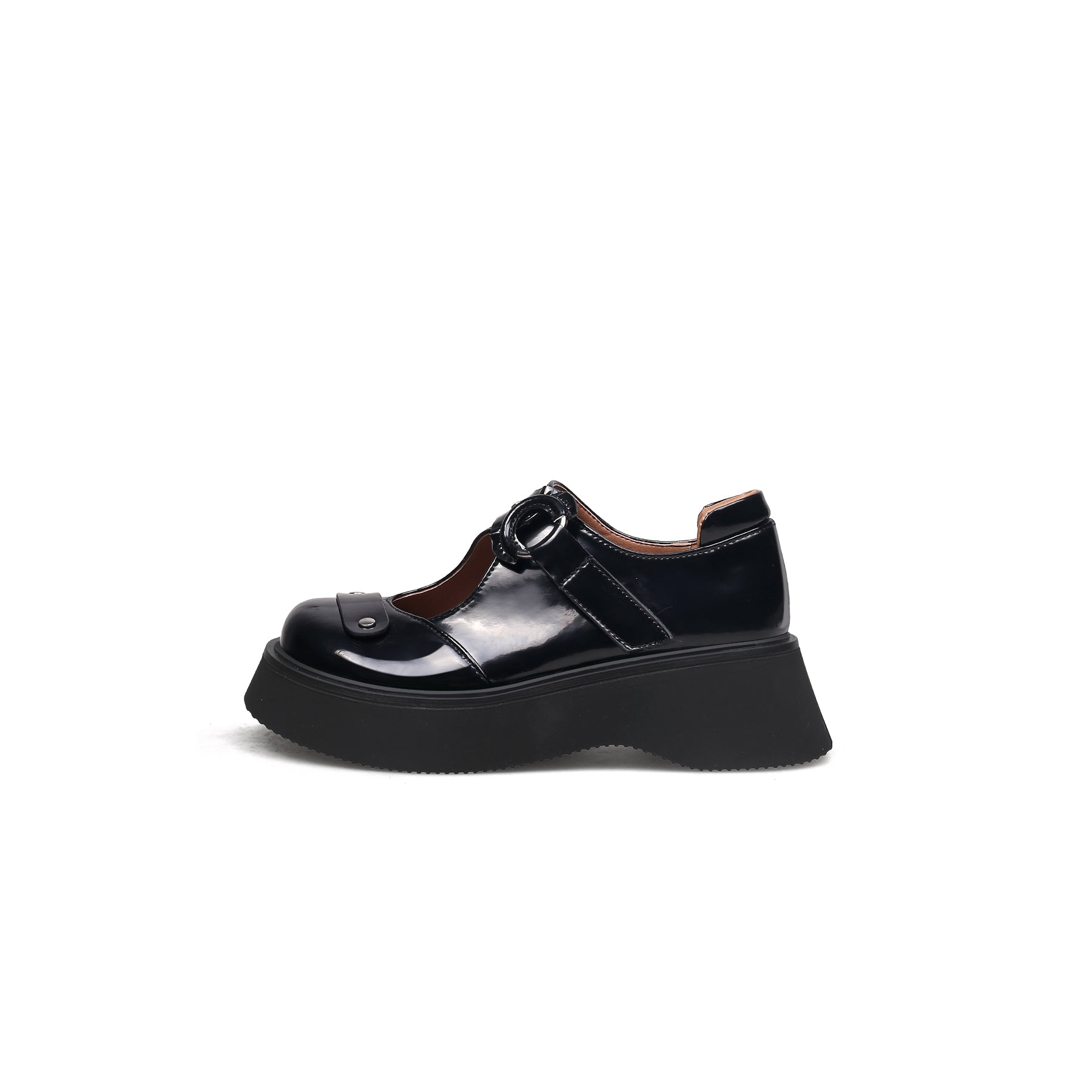 JADYROSE | CUT-OUT PATENT LEATHER MARY JANE BLACK