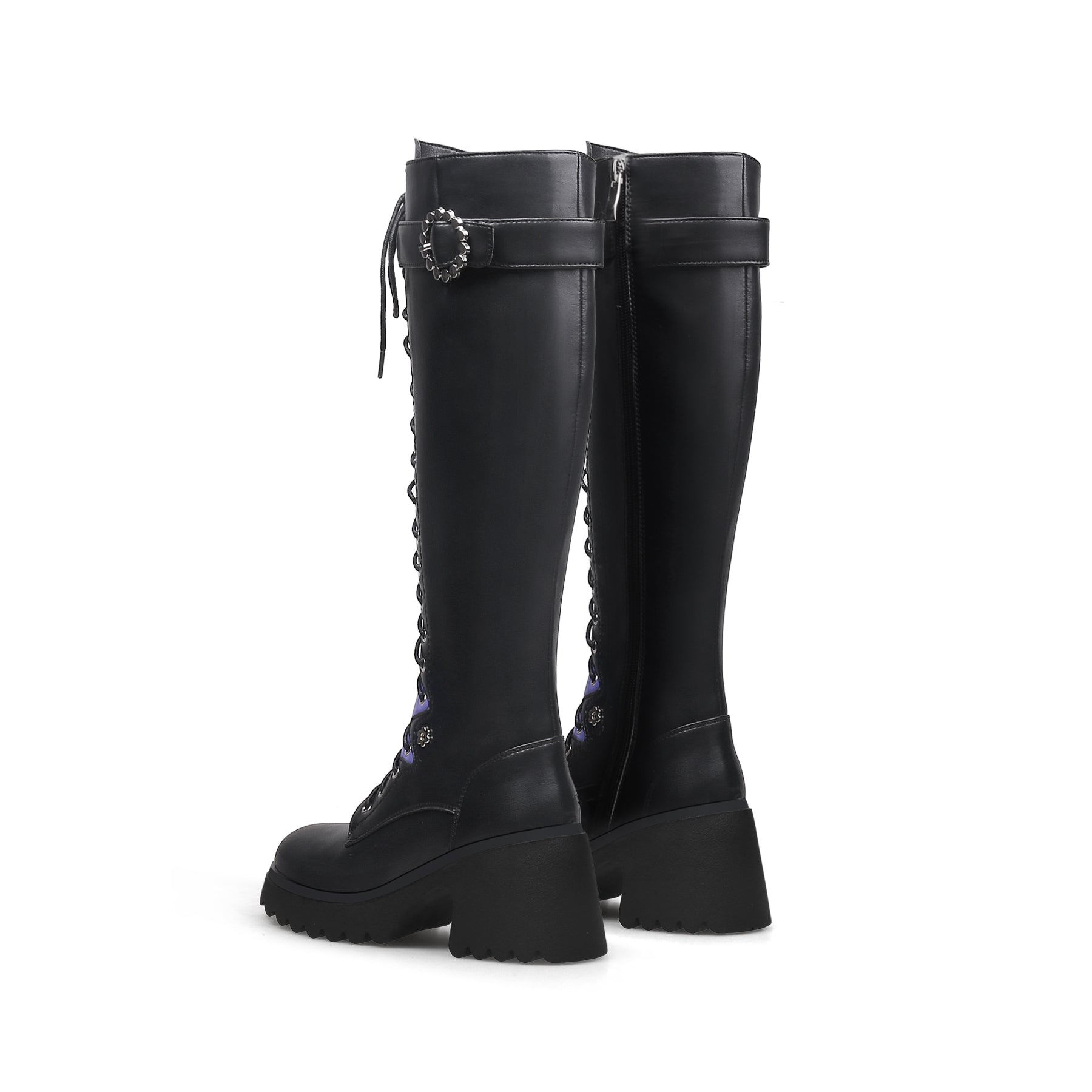 JADY ROSE | BLACK KNEE HIGH LEATHER KNIGHT BOOT