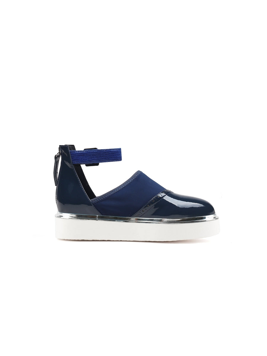 JADYROSE | TULIP ANKLE STRAP NAVY OXFORD SANDAL