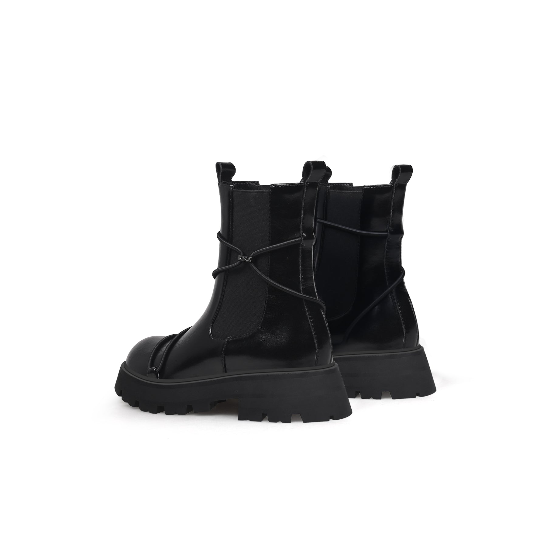 JADY ROSE | BAN OVER LEATHER CHELSEA BOOT - BLACK