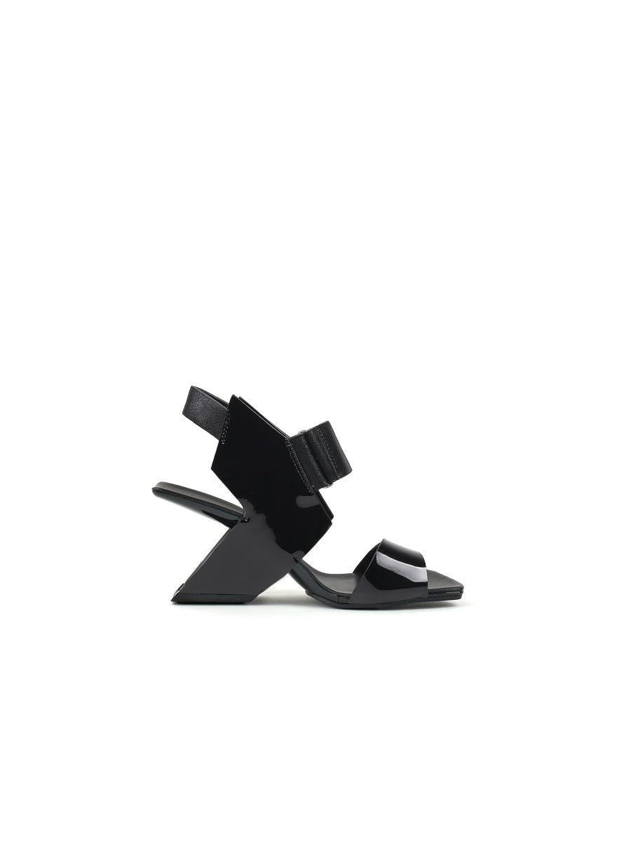 JADYROSE | TASH SLINGBACK BLACK LEATHER HEEL