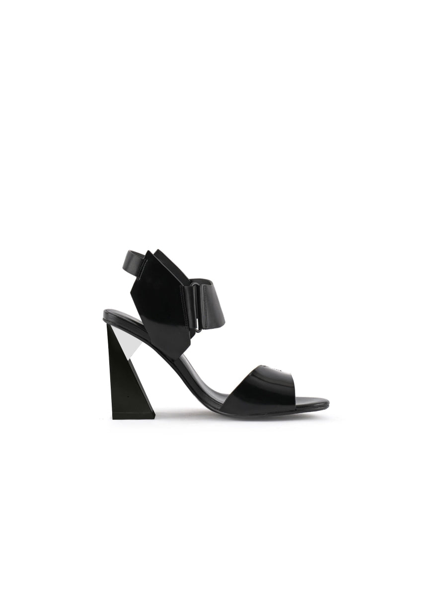 JADYROSE | CHESKA BLACK LEATHER HEEL