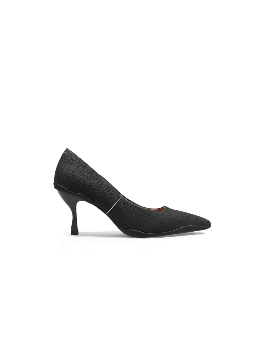 JADYROSE | CASPERE BLACK LEATHER STILETTOS