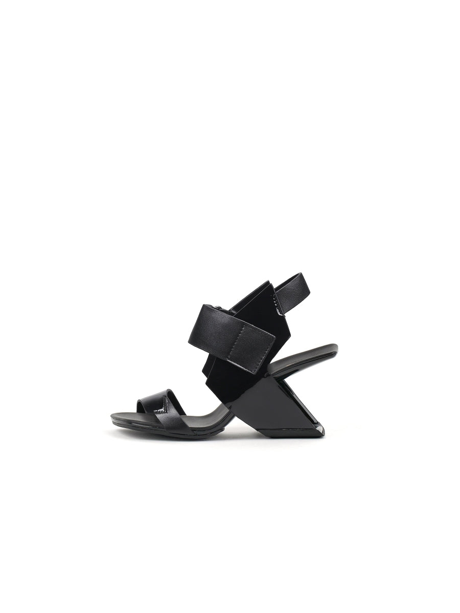 JADYROSE | TASH SLINGBACK BLACK LEATHER HEEL