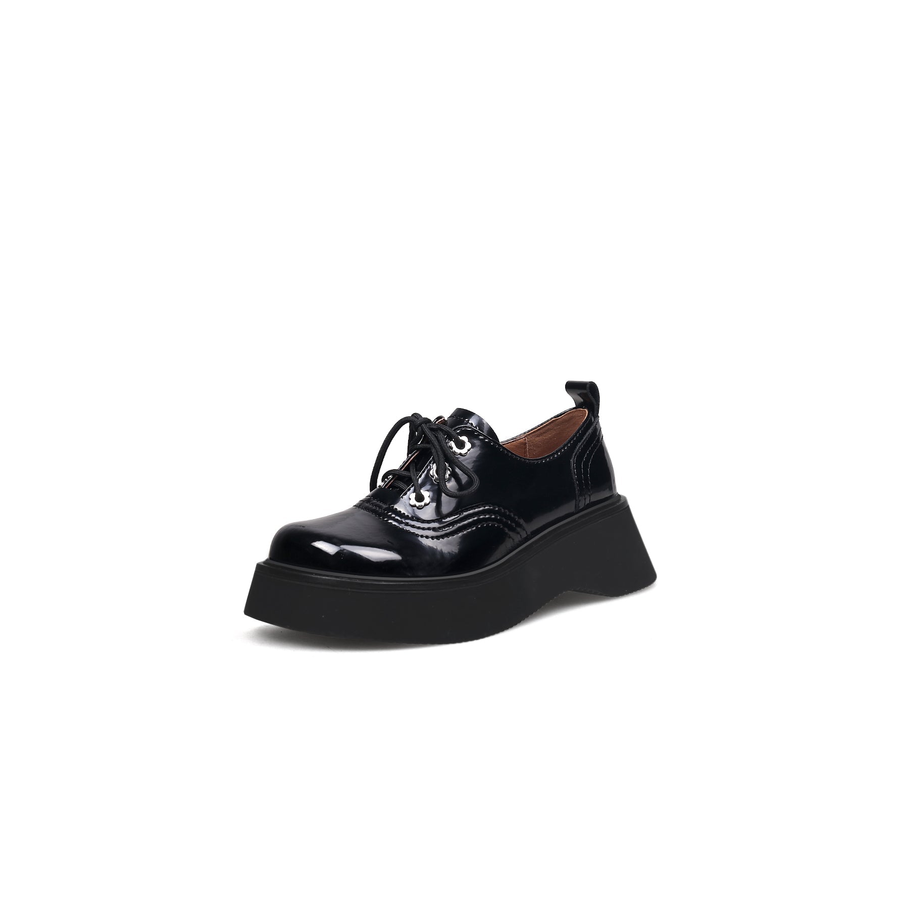 JADYROSE | PLATFORM LEATHER OXFORD BLACK