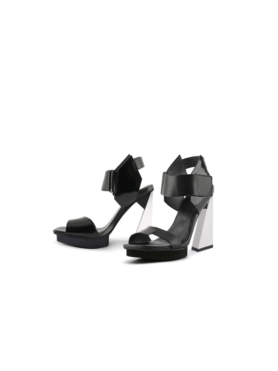 JADYROSE | TIKOYA BLACK LEATHER HEEL