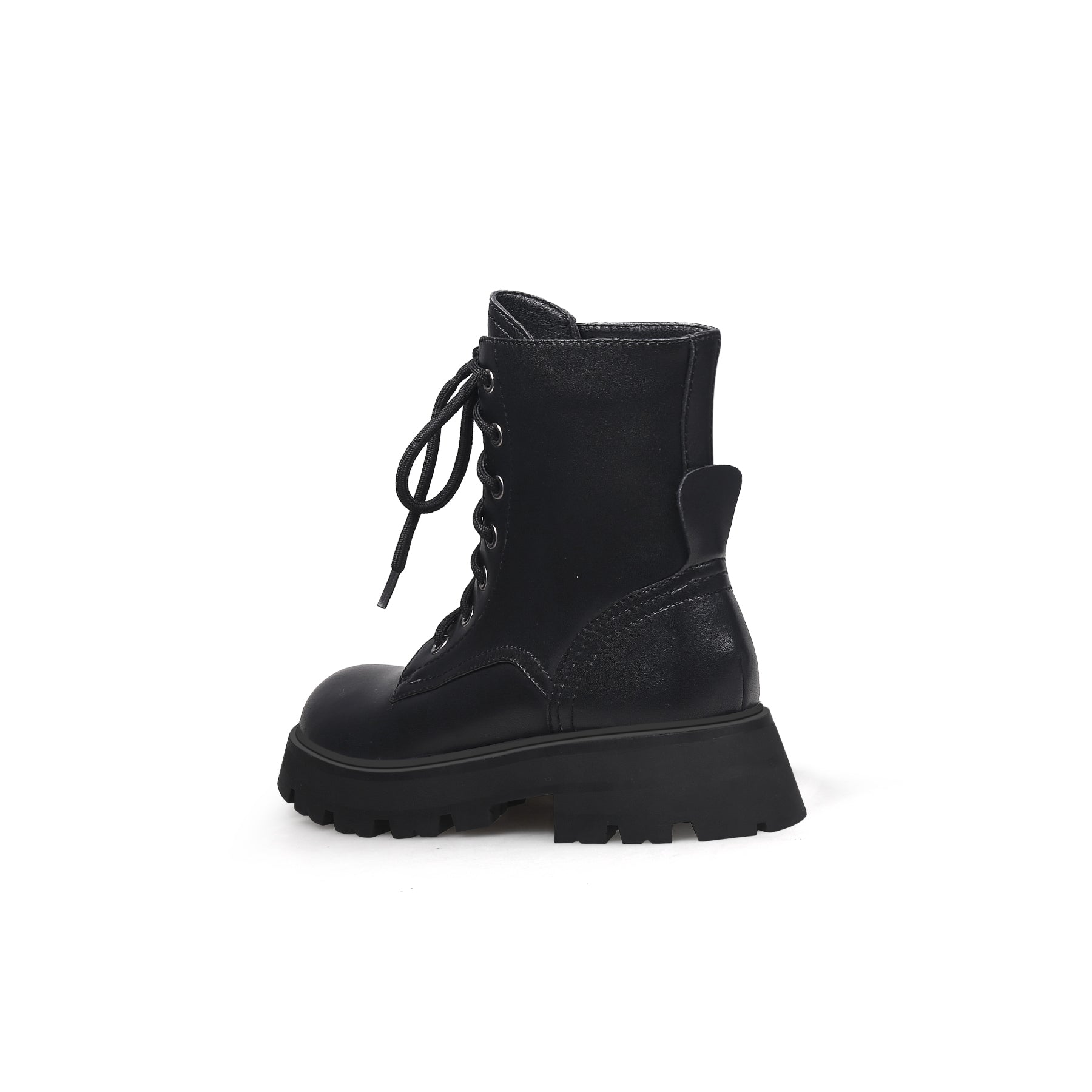 JADY ROSE | BLACK MATT LEATHER MARTIN COMBAT BOOT